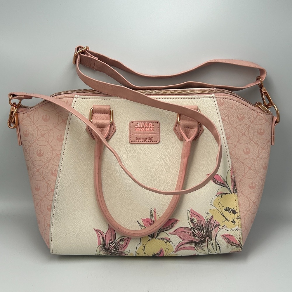 Loungefly Star Wars Princess Leia Handbag Disney Purse Pink Floral Hot Topic